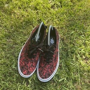 Vans x Disney Shoes Mickey Mouse‎ Black Red All Over Heads Men Size 8.5 Women 10
